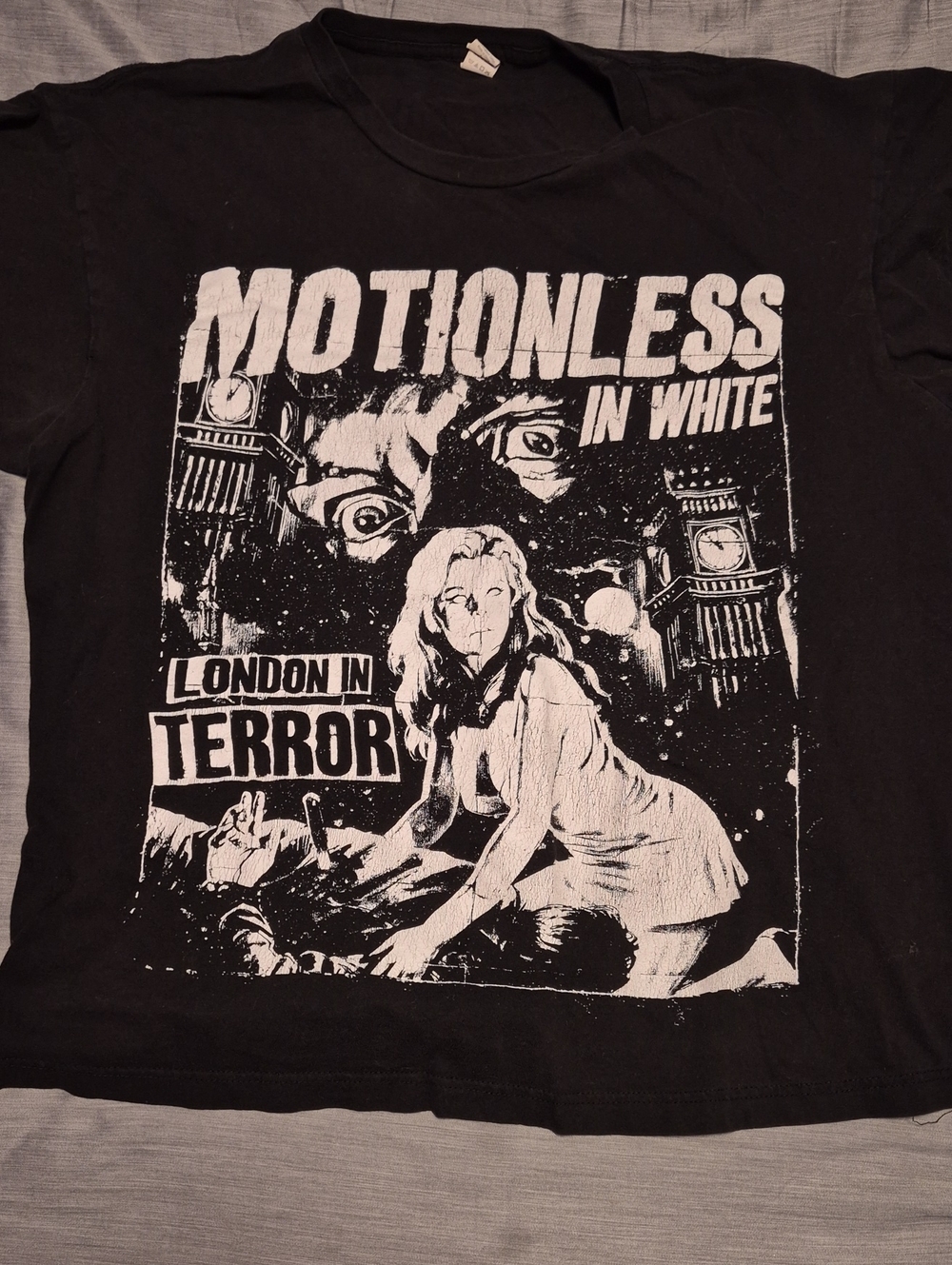 Motionless In White 'London in Terror' Graphic Tee - Black & White